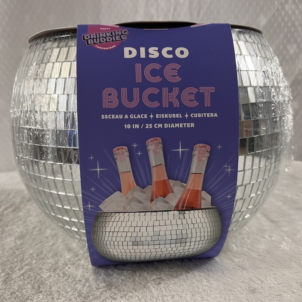 Drinking Buddies Stylish Disco Ball Shape Ice Bucket (10" in diameter)